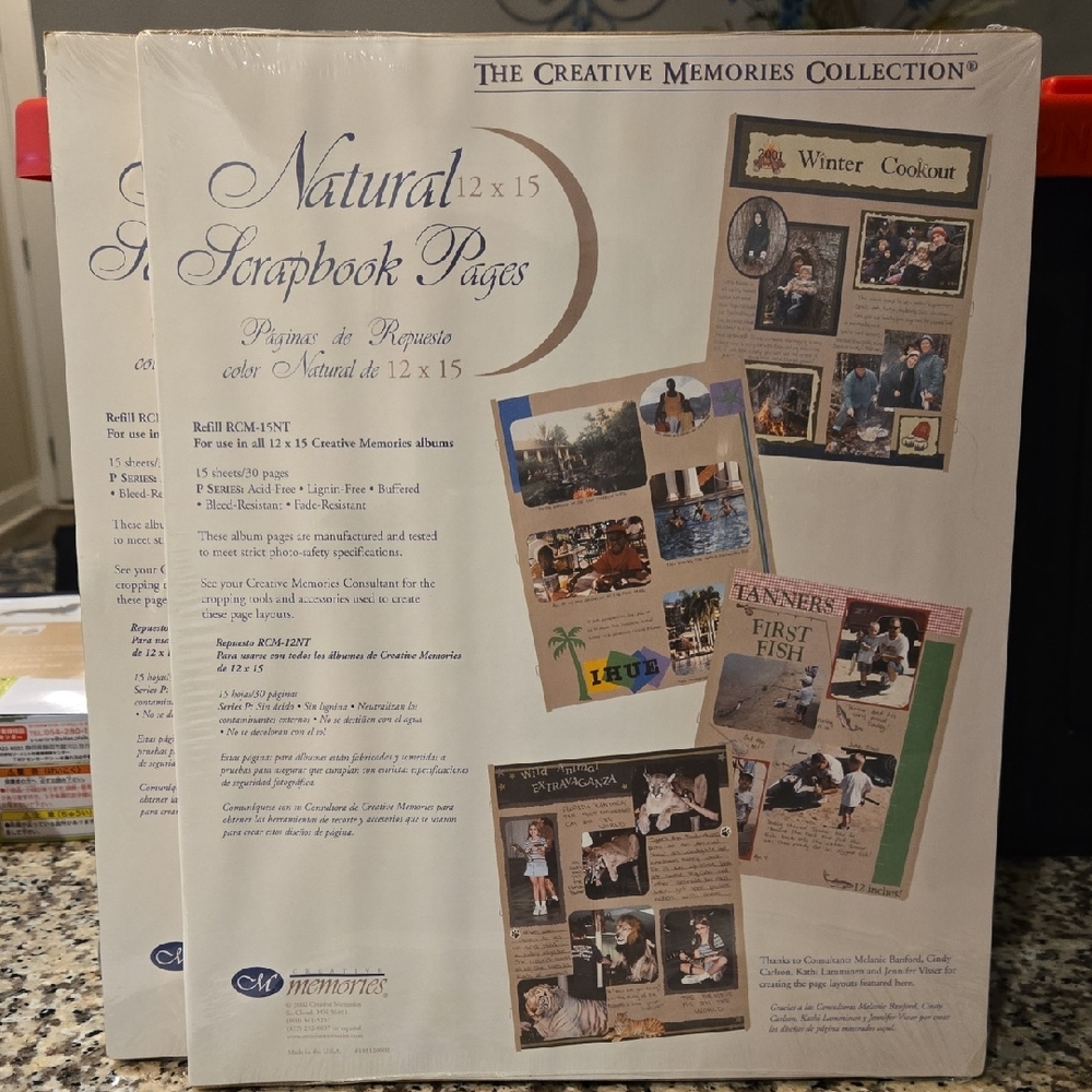 Creative Memories 12x15 Natural Scrapbook Pages